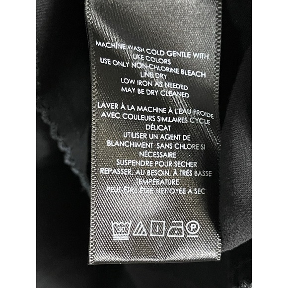 Maeve Anthropologie Dress Womens 10 Black‎ Tunic Sleeveless Embroidered Lined - Picture 8 of 11